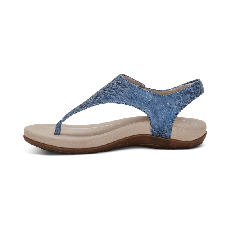 Ellie Adjustable Quarter Strap Thong Sandal #color_navy
