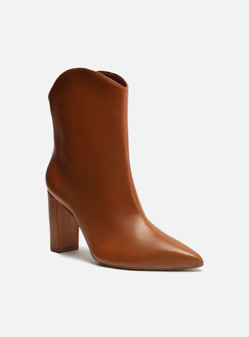 Ellie Leather Block Boot Booties FALL 23