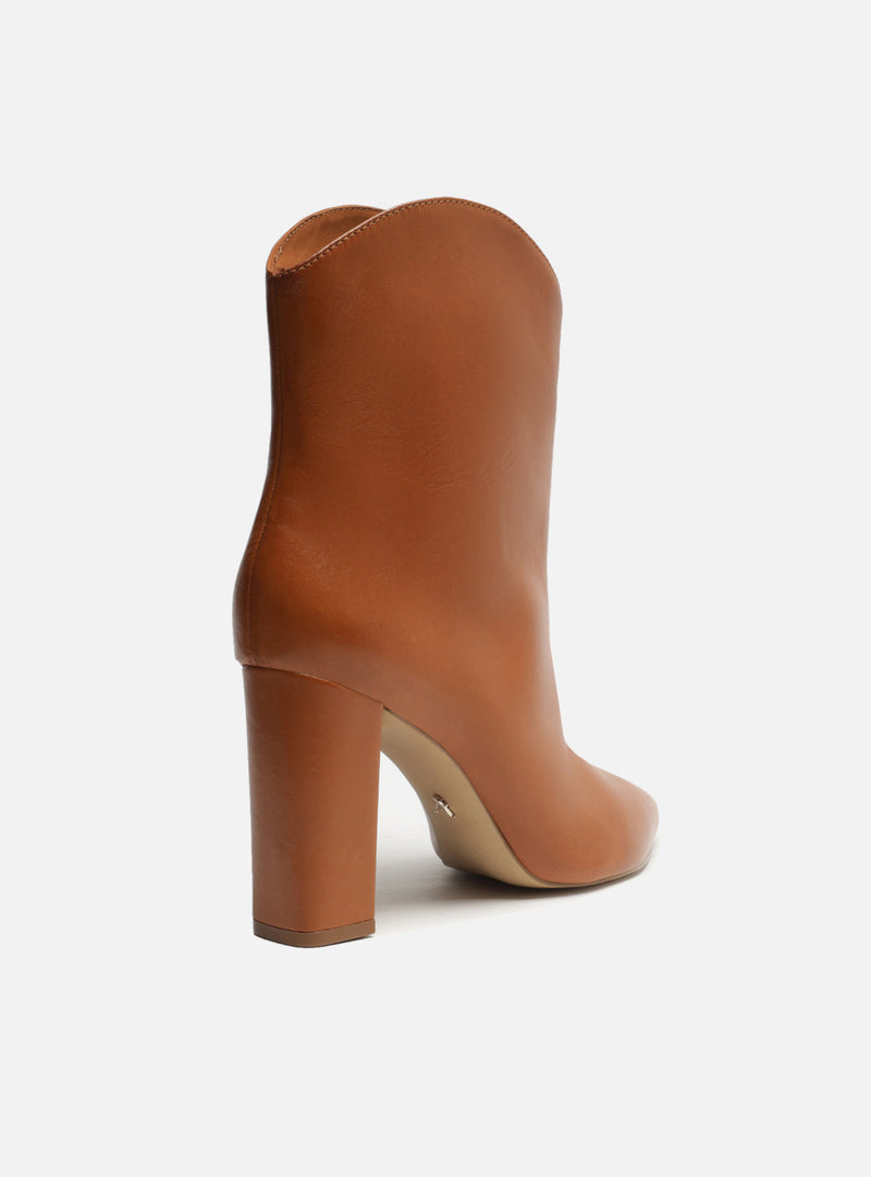Ellie Leather Block Boot Booties FALL 23