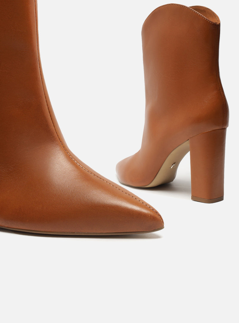 Ellie Leather Block Boot Booties FALL 23