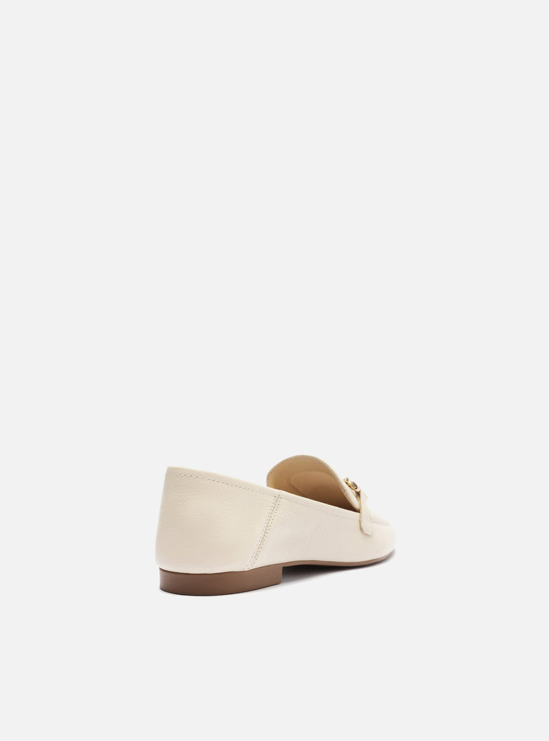 Emma White Leather Loafer Loafers ESSENTIAL