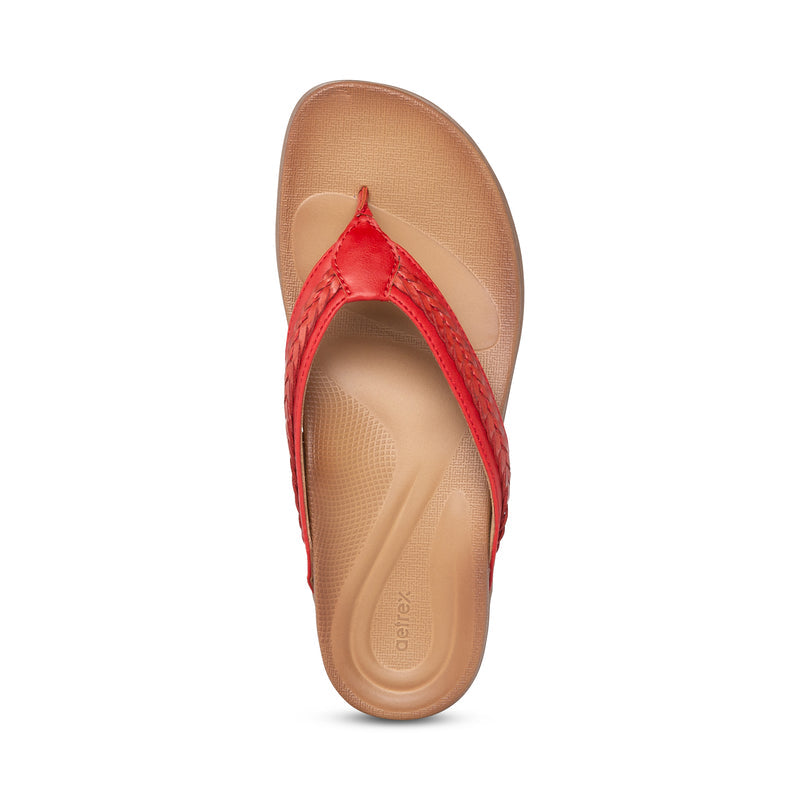 Emmy Braided Thong Sandal #color_red