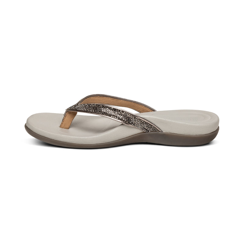 Eve Sparkly Thong Sandal #color_pewter