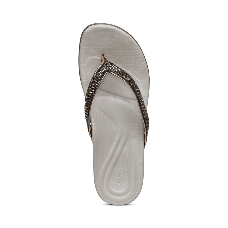 Eve Sparkly Thong Sandal #color_pewter