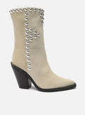 Everly Leather Block Boot Booties FALL 23