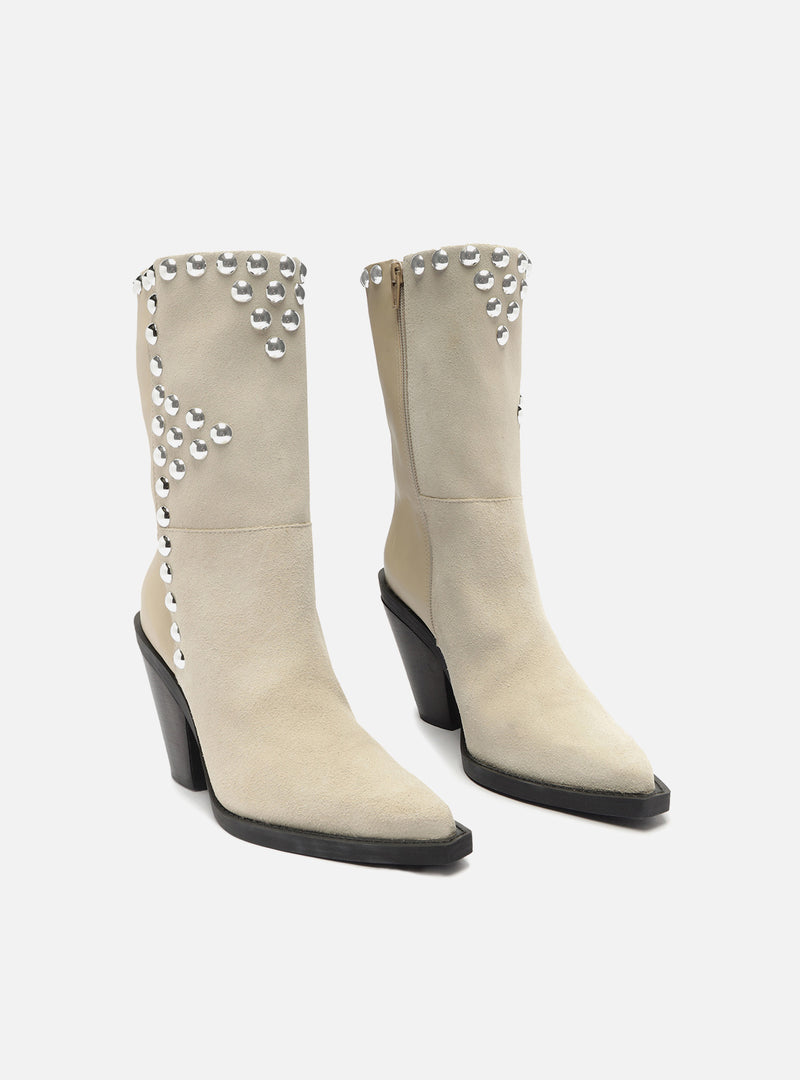 Everly Leather Block Boot Booties FALL 23