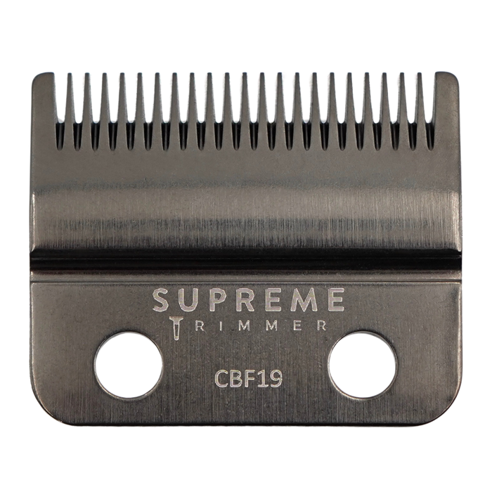 Supreme Trimmer Recharge Clipper Fade Blade CBF19 Installed on Professional Hair Clipper