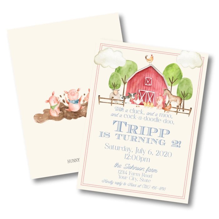 Farm Birthday Invitation