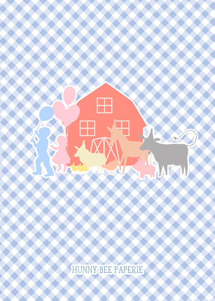 Farm Silhouette Birthday Invitation