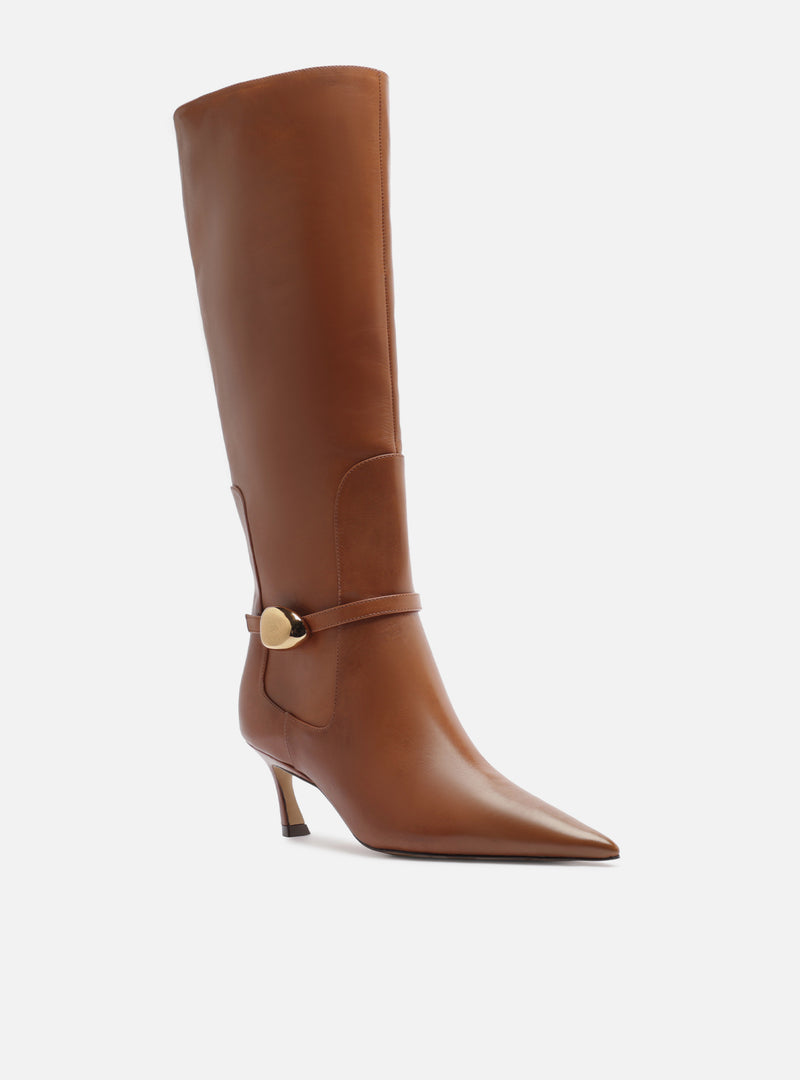 Farrah Low Stiletto Leather Boot Boots F/25