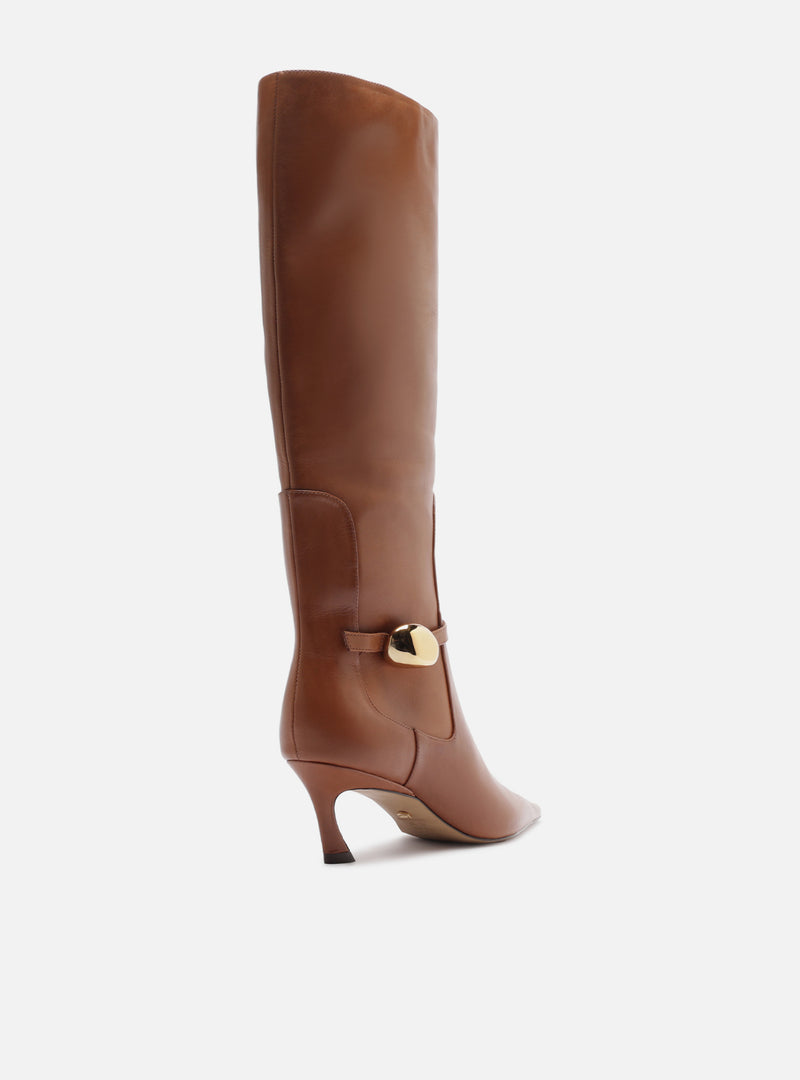 Farrah Low Stiletto Leather Boot Boots F/25