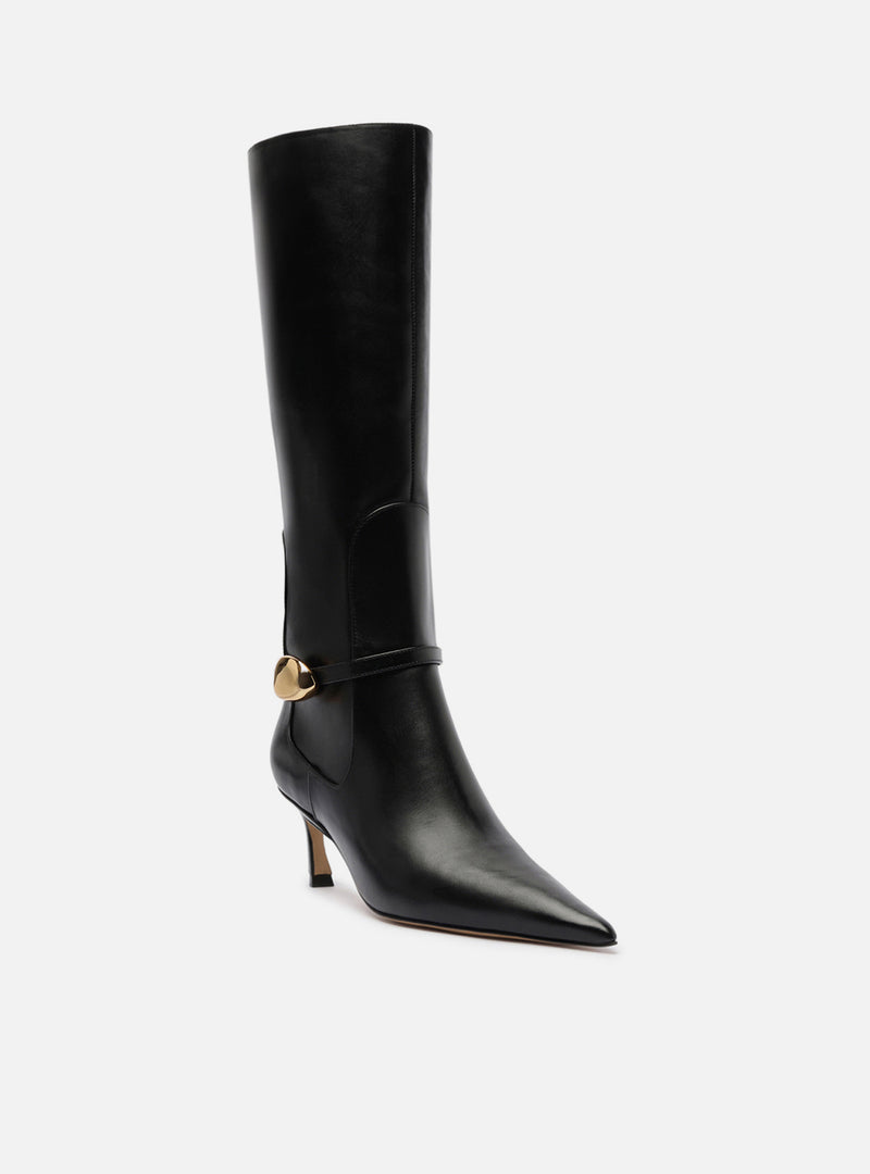 Farrah Low Stiletto Leather Boot Boots F/25