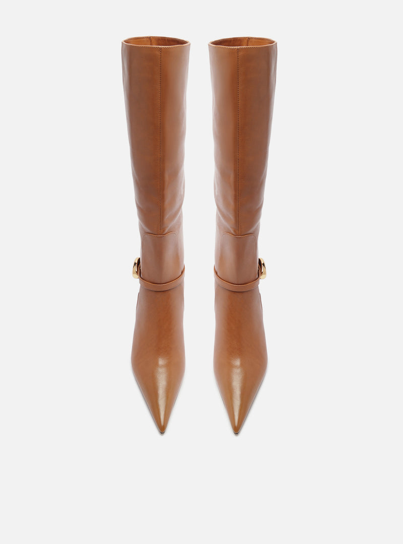 Farrah Low Stiletto Leather Boot Boots F/25