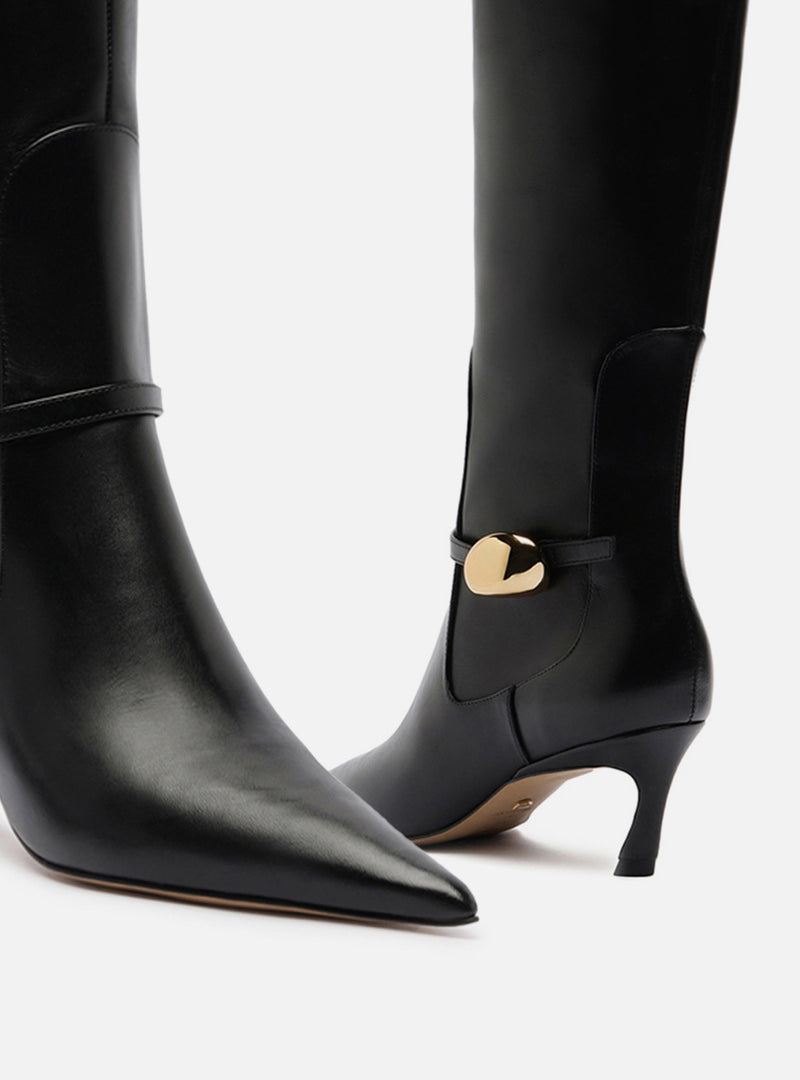 Farrah Low Stiletto Leather Boot Boots F/25