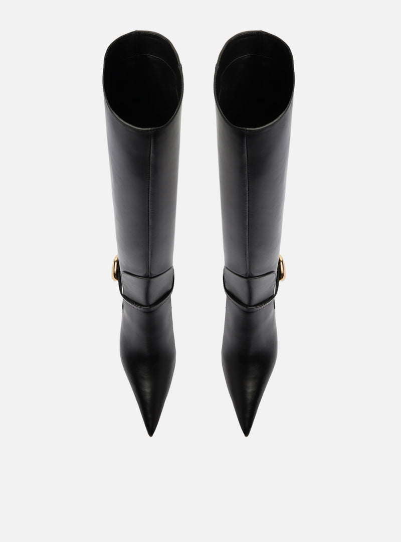 Farrah Low Stiletto Leather Boot Boots F/25
