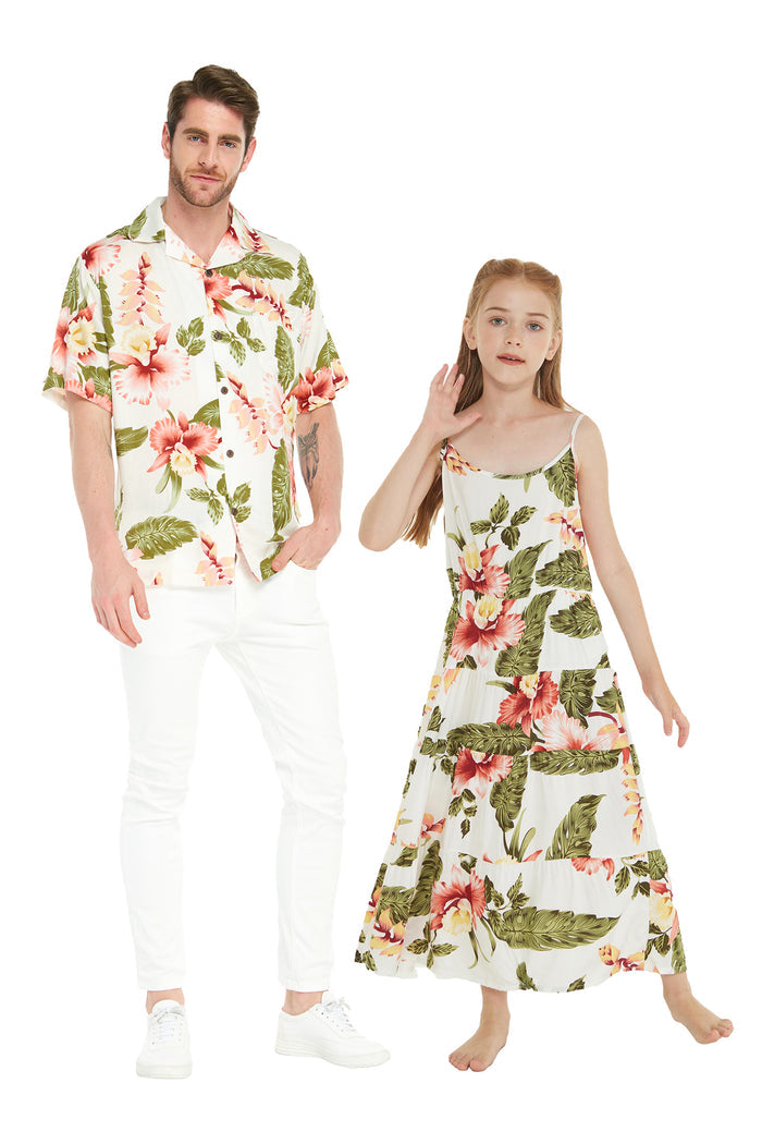 Father Daughter Leilani Set in Rafelsia Cream