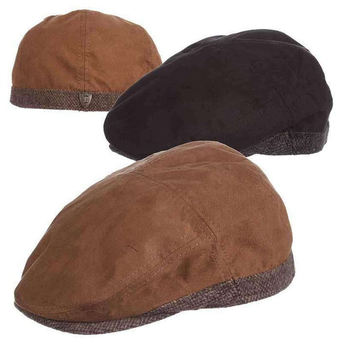 Faux Suede and Wool Ivy Cap - DPC 1921 Flat Cap Dorfman Hat Co.