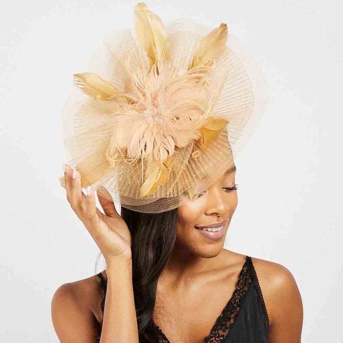Feather Flower Center Disk Fascinators - Something Special Fascinator Something Special LA