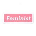Feminist Embroidered Iron-On Patch (Pink)