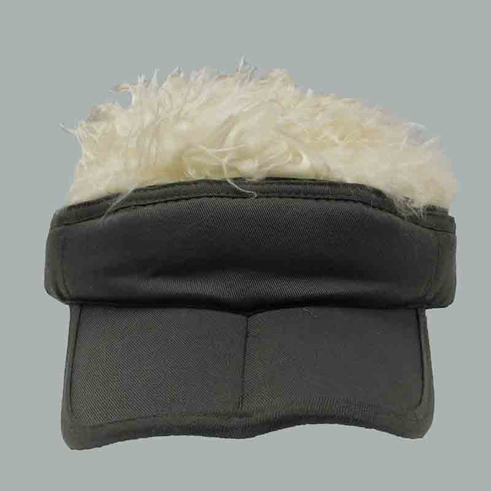 Flair Hair Foldable Sun Visor Cap with Removable Spiked Hair Cap Great hats by Karen Keith V8OLBL Olive / Blond