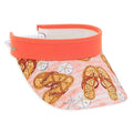 Flip Flop Print Sun Visor with Coil Closure - Sun 'N' Sand Hats Visor Cap Sun N Sand Hats HH2262B Coral