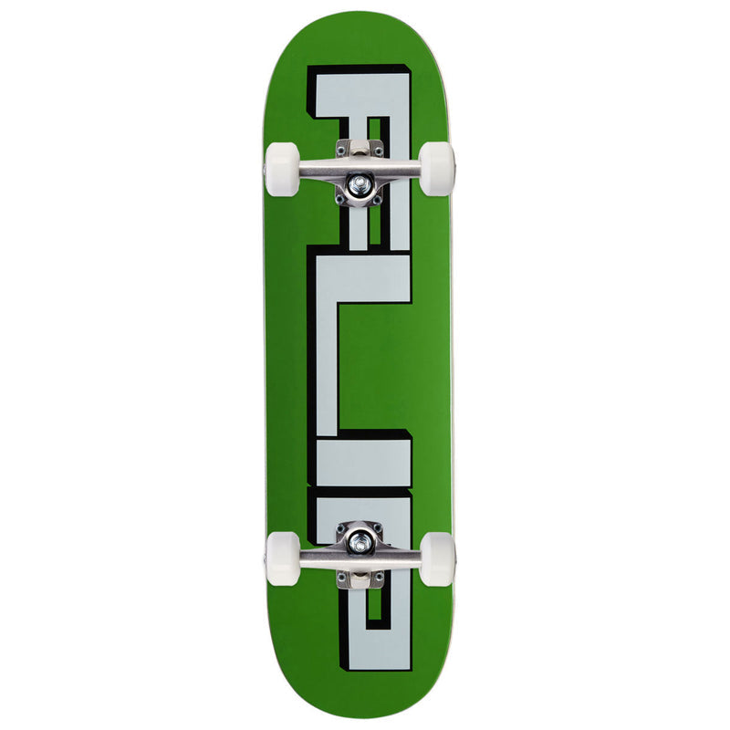 Flip Squared Logo Skateboard Complete - Green - 8.25"