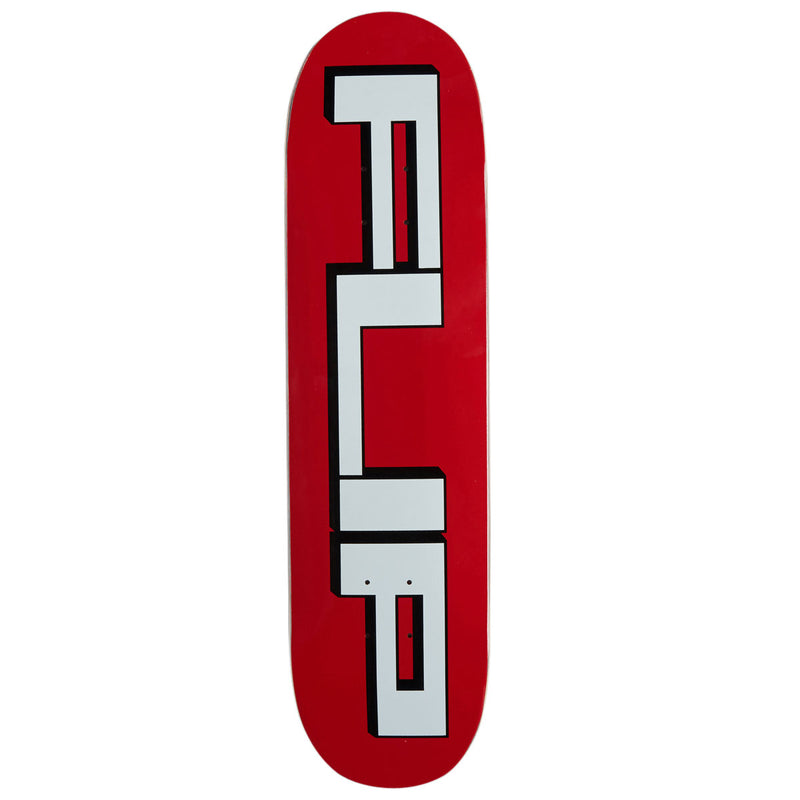 Flip Squared Logo Skateboard Deck - Red - 8.00"