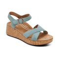 Flora Adjustable Quarter Strap Wedge  #color_sage