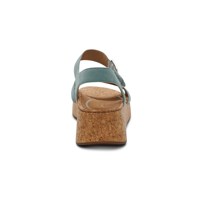 Flora Adjustable Quarter Strap Wedge  #color_sage