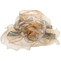 Floral Printed Dress Hat by Something Special Hat Collection Dress Hat Something Special LA hto1090 Beige