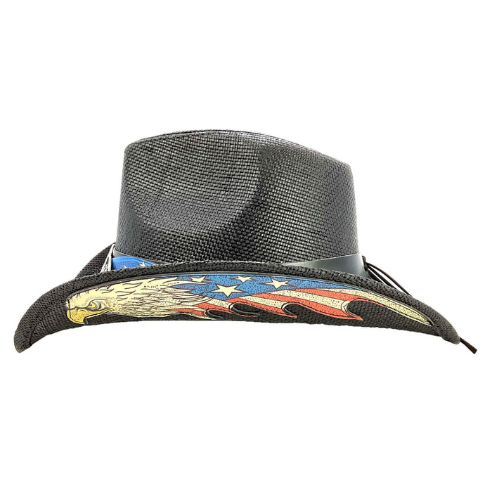 Flying Bold Eagle Under Brim USA Cowboy Hat - Milani Hats Cowboy Hat Milani Hats