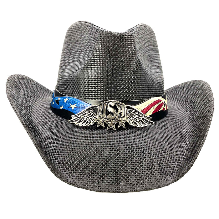Flying Bold Eagle Under Brim USA Cowboy Hat - Milani Hats Cowboy Hat Milani Hats