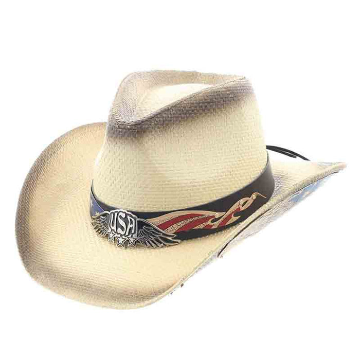Flying Bold Eagle Under Brim USA Cowboy Hat - Milani Hats Cowboy Hat Milani Hats