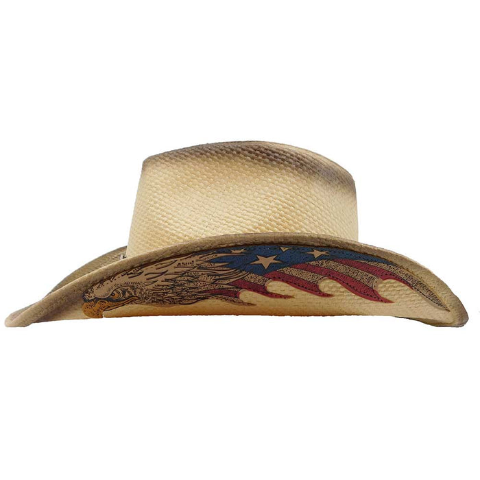 Flying Bold Eagle Under Brim USA Cowboy Hat - Milani Hats Cowboy Hat Milani Hats
