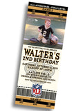 Football Ticket Birthday Invitation