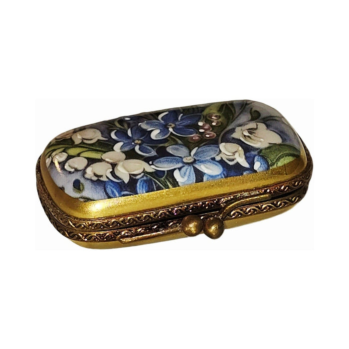 Forget Me Not Flowers Rectangular Limoges Box