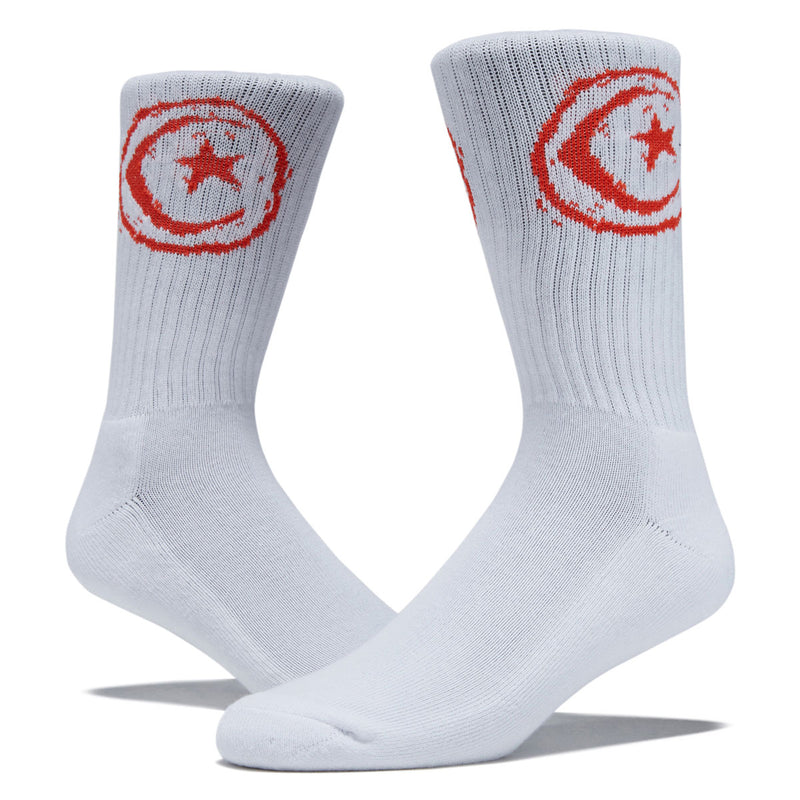 Foundation Star & Moon Socks - White