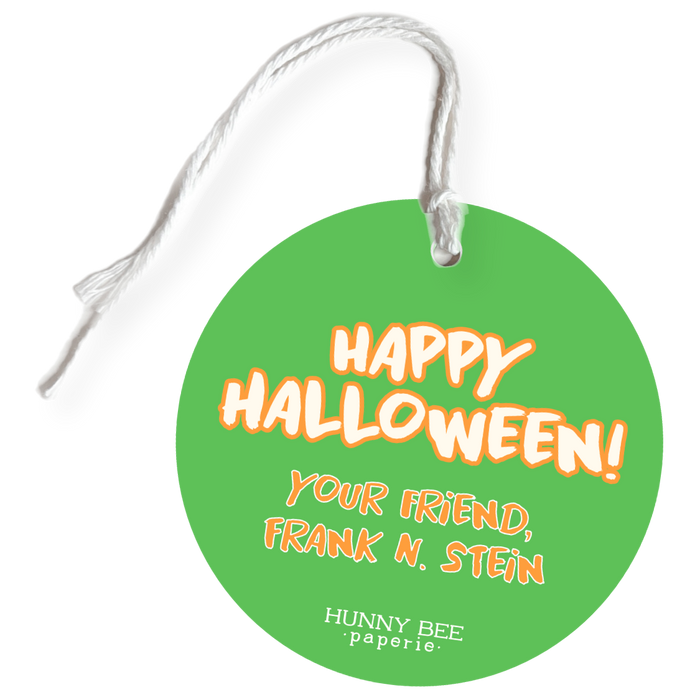 Frankenstein Circle Gift Tag & Twine