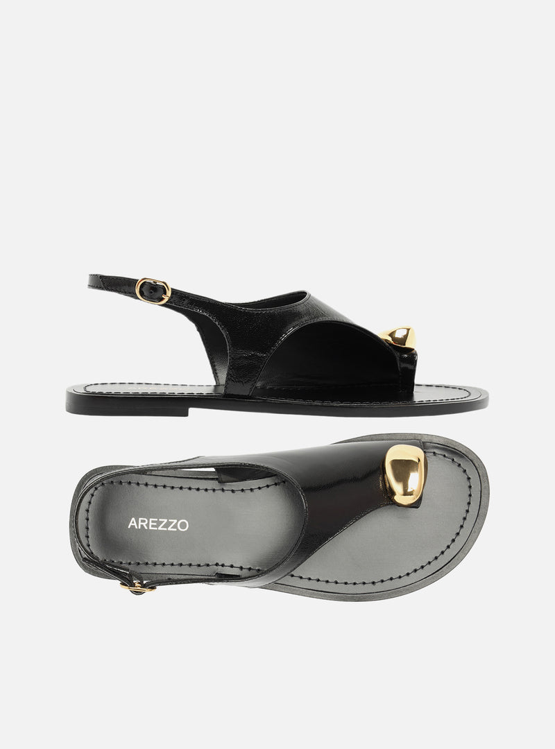 Freya Leather Flat Sandal Flats F/25