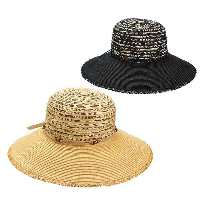 Fringe Edge Big Brim Sun Hat by Cappelli Straworld Wide Brim Hat Cappelli Straworld