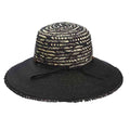 Fringe Edge Big Brim Sun Hat by Cappelli Straworld Wide Brim Hat Cappelli Straworld csw289BK Black