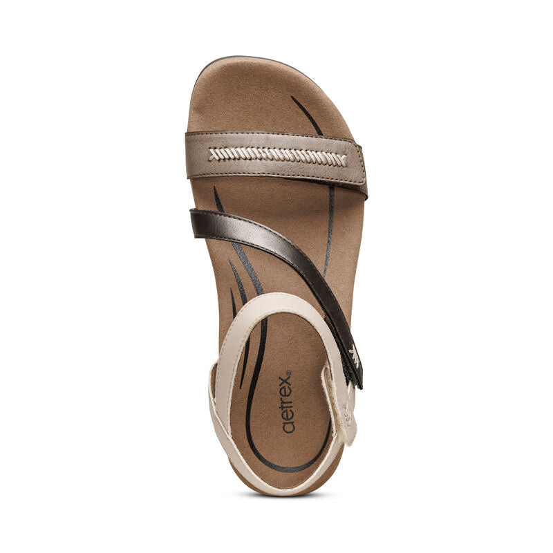 Gabby Adjustable Quarter Strap Sandal #color_stone-multi