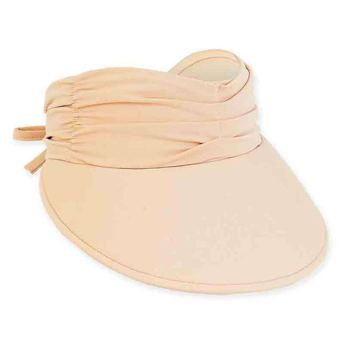 Gabriella Lycra Floating Sun Visor - Sun 'N' Sand Hats Visor Cap Sun N Sand Hats hh2093nt Natural M - XL (57-61 cm)