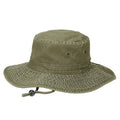 Garment Washed Cotton Boonie Hat with Chin Strap - MCI Bucket Hat MegaCI MC7804A-OLs Olive Small (55 cm)