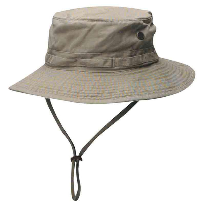 Garment Washed Twill Boonie Hat - DPC Outdoor Hats Bucket Hat Dorfman Hat Co. BH56-KAKI2 Khaki Medium