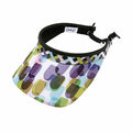 Geo Mix Print Golf Sun Visor with Coil Lace by GloveIt Visor Cap GloveIt V264 Purple