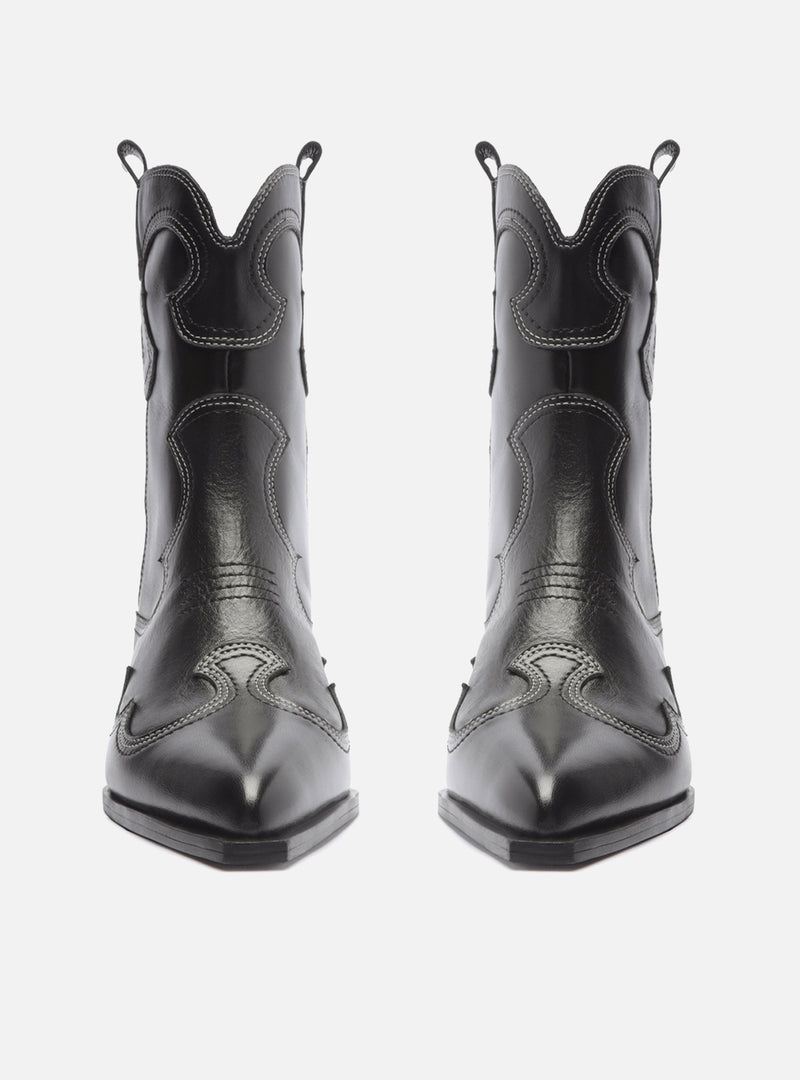 Giovanna Leather Block Boot Booties PRE FALL 24