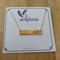 Gold Bar Necklace - Alpha Delta Pi
