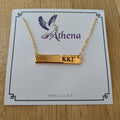 Gold Bar Necklace - Kappa Kappa Gamma