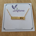 Gold Bar Necklace - Phi Mu